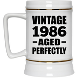 38th Birthday Vintage 1986 Aged Perfectly - Beer Stein