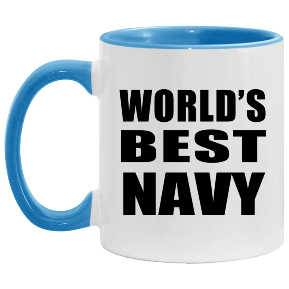 World's Best Navy - 11oz Accent Mug Blue
