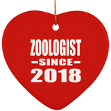 Zoologist Since 2018 - Heart Ornament