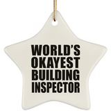 World's Okayest Building Inspector - Star Ornament