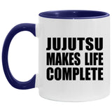 Jujutsu Makes Life Complete - 11oz Accent Mug Purple
