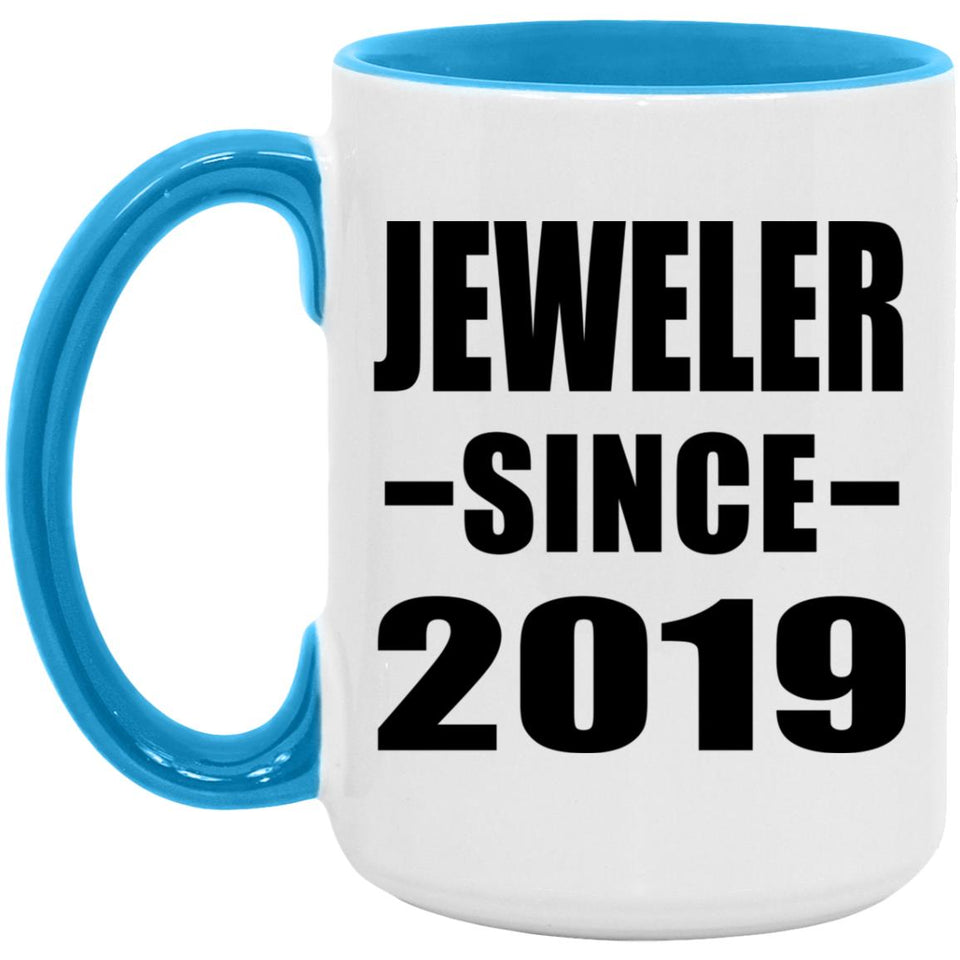 Jeweler Since 2019 - 15oz Accent Mug Blue