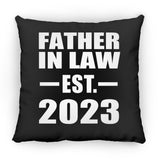 Father In Law Established EST. 2023 - Throw Pillow Black
