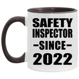 Safety Inspector Since 2022 - 11oz Accent Mug Black