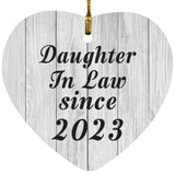 Daughter In Law Since 2023 - Heart Ornament F