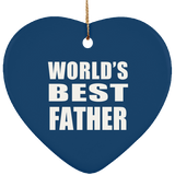 World's Best Father - Heart Ornament
