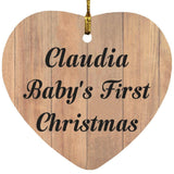 Claudia Baby's First Christmas - Heart Ornament C