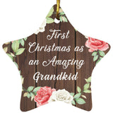 First Christmas As an Amazing Grandkid - Star Ornament A