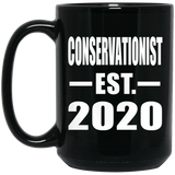 Conservationist Established EST. 2020 - 15oz Coffee Mug Black