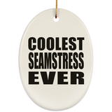 Coolest Seamstress Ever - Oval Ornament
