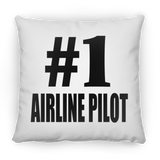 Number One #1 Airline Pilot - Throw Pillow