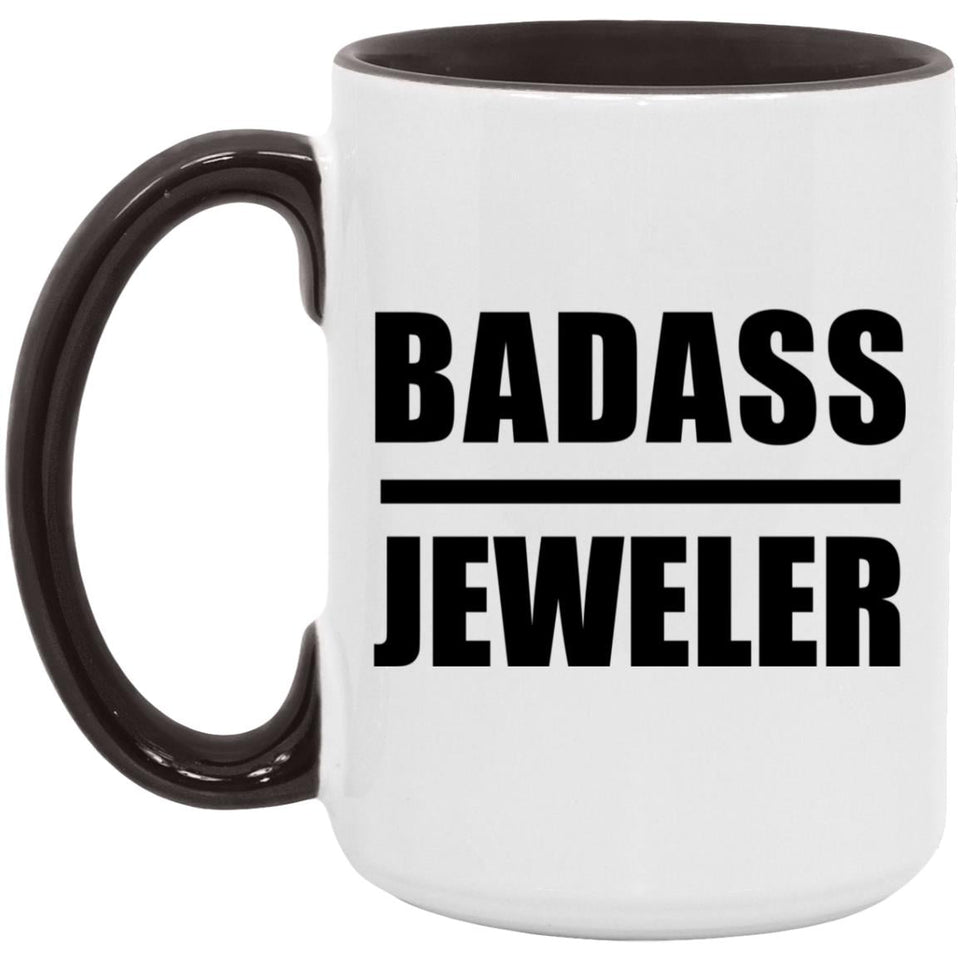 Badass Jeweler - 15oz Accent Mug Black