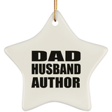 Dad Husband Author - Star Ornament
