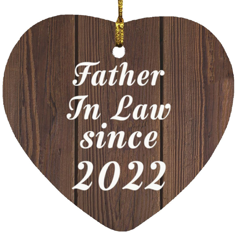 Father In Law Since 2022 - Heart Ornament D