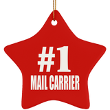 Number One #1 Mail Carrier - Star Ornament