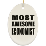 Most Awesome Economist - Oval Ornament