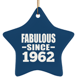 62nd Birthday Fabulous Since 1962 - Star Ornament