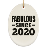 4th Birthday Fabulous Since 2020 - Oval Ornament
