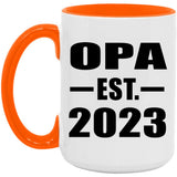 Opa Established EST. 2023 - 15oz Accent Mug Orange