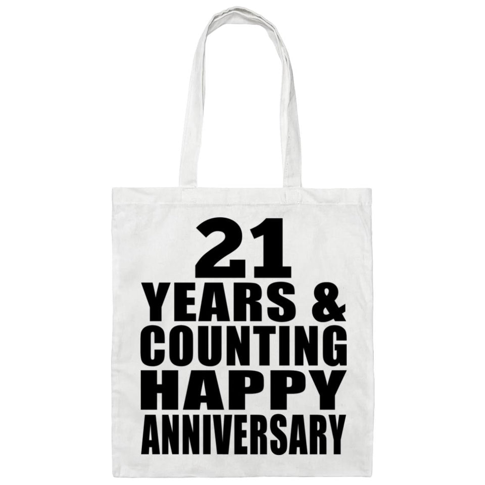 Happy 21st Anniversary 21 Years & Counting - Tote Bag White