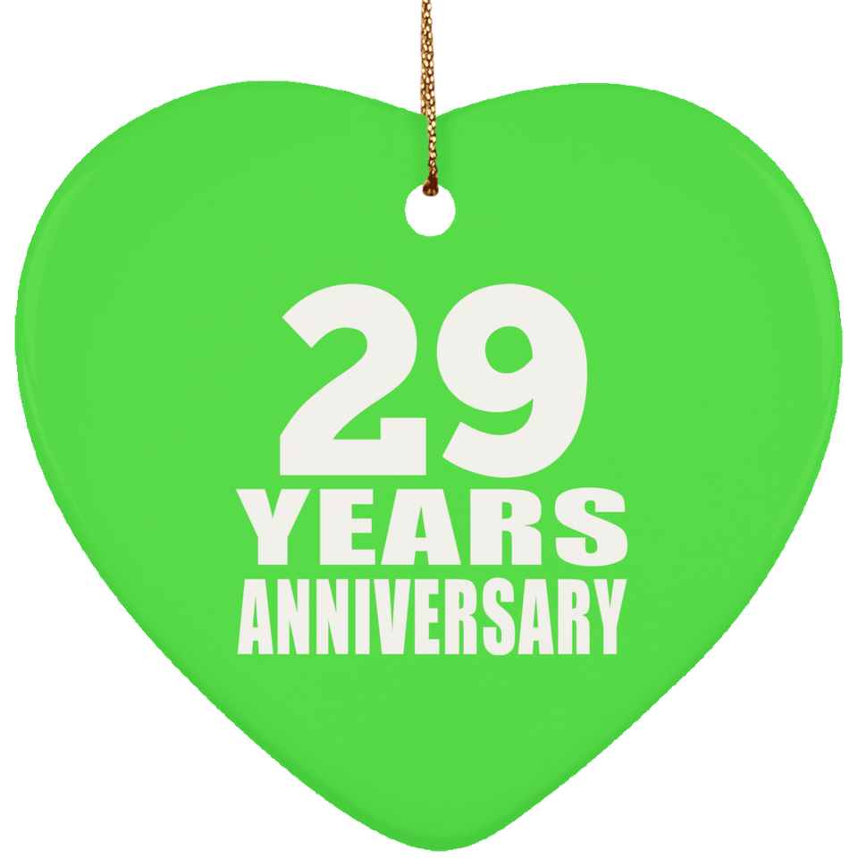 29th Anniversary 29 Years - Heart Ornament