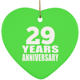 29th Anniversary 29 Years - Heart Ornament