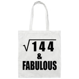 12th Birthday Square Root of 144 & Fabulous - Tote Bag White