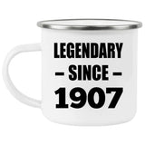 117th Birthday Legendary Since 1907 - 12oz Camping Mug