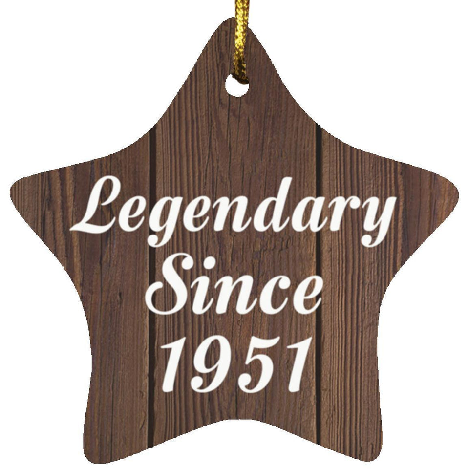 73rd Birthday Legendary Since 1951 - Star Ornament D