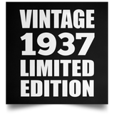 87th Birthday Vintage 1937 Limited Edition - Poster Square