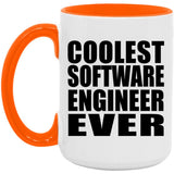 Coolest Software Engineer Ever - 15oz Accent Mug Orange
