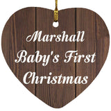 Marshall Baby's First Christmas - Heart Ornament D