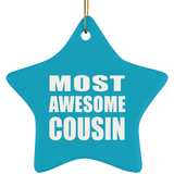 Most Awesome Cousin - Star Ornament
