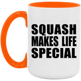 Squash Makes Life Special - 15oz Accent Mug Orange