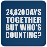 68th Anniversary 24,820 Days Together But Who's Counting - Drink Coaster