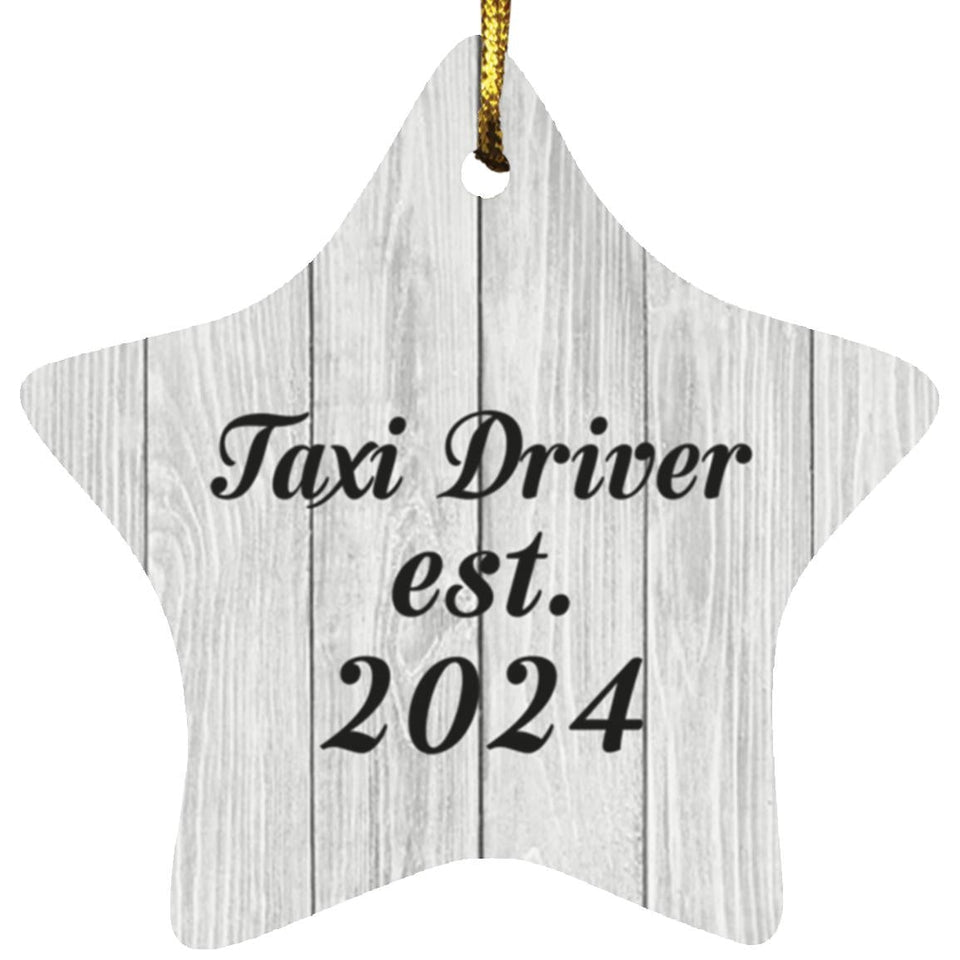 Taxi Driver Established Est. 2024 - Star Ornament F