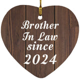 Brother In Law Since 2024 - Heart Ornament D