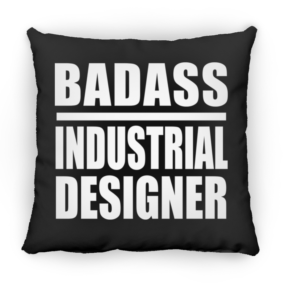 Badass Industrial Designer - Throw Pillow Black