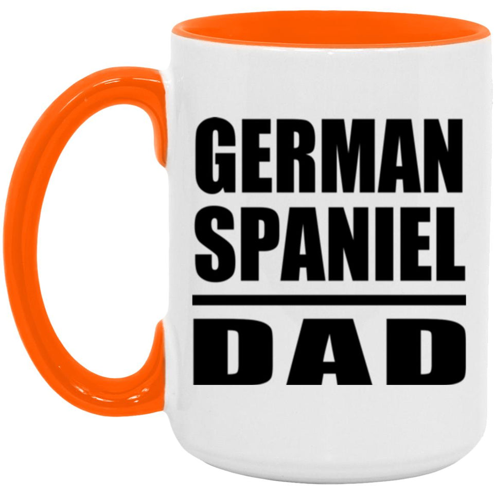 German Spaniel Dad - 15oz Accent Mug Orange