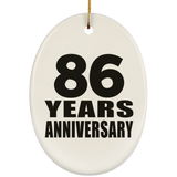 86th Anniversary 86 Years - Oval Ornament