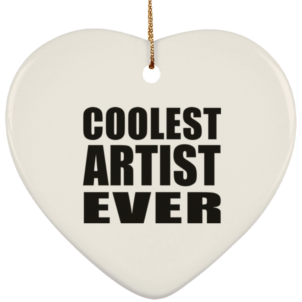 Coolest Artist Ever - Heart Ornament