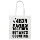 68th Anniversary Square Root of 4624 Years Who's Counting - Tote Bag White