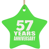 57th Anniversary 57 Years - Star Ornament