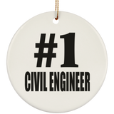 Number One #1 Civil Engineer - Circle Ornament