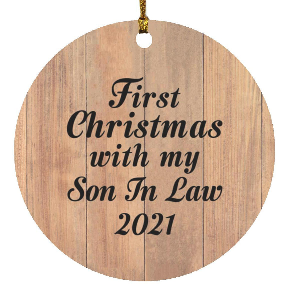 First Christmas With My Son In Law 2021 - Circle Ornament C
