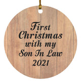 First Christmas With My Son In Law 2021 - Circle Ornament C