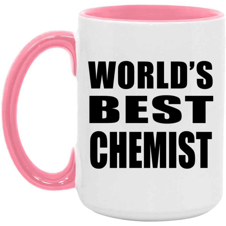 World's Best Chemist - 15oz Accent Mug Pink