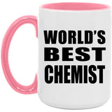 World's Best Chemist - 15oz Accent Mug Pink