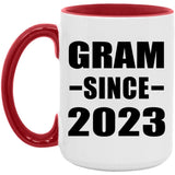 Gram Since 2023 - 15oz Accent Mug Red