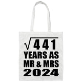 21st Anniversary Square Root of 441 Years As Mr & Mrs 2024 - Tote Bag White